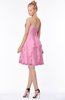 ColsBM Carmen Pink Princess Fit-n-Flare Zip up Chiffon Ruching Bridesmaid Dresses