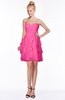 ColsBM Carmen Rose Pink Princess Fit-n-Flare Zip up Chiffon Ruching Bridesmaid Dresses