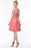 ColsBM Carmen Shell Pink Princess Fit-n-Flare Zip up Chiffon Ruching Bridesmaid Dresses