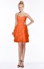 ColsBM Carmen Tangerine Princess Fit-n-Flare Zip up Chiffon Ruching Bridesmaid Dresses