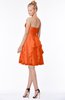 ColsBM Carmen Tangerine Princess Fit-n-Flare Zip up Chiffon Ruching Bridesmaid Dresses