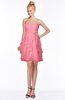 ColsBM Carmen Watermelon Princess Fit-n-Flare Zip up Chiffon Ruching Bridesmaid Dresses