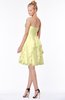 ColsBM Carmen Wax Yellow Princess Fit-n-Flare Zip up Chiffon Ruching Bridesmaid Dresses