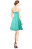 ColsBM Jaelyn Blue Turquoise Casual Fit-n-Flare Sweetheart Sleeveless Knee Length Ruching Bridesmaid Dresses