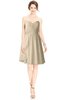 ColsBM Jaelyn Champagne Casual Fit-n-Flare Sweetheart Sleeveless Knee Length Ruching Bridesmaid Dresses