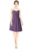 ColsBM Jaelyn Chinese Violet Casual Fit-n-Flare Sweetheart Sleeveless Knee Length Ruching Bridesmaid Dresses