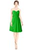 ColsBM Jaelyn Classic Green Casual Fit-n-Flare Sweetheart Sleeveless Knee Length Ruching Bridesmaid Dresses