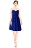 ColsBM Jaelyn Electric Blue Casual Fit-n-Flare Sweetheart Sleeveless Knee Length Ruching Bridesmaid Dresses