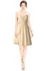 ColsBM Jaelyn Marzipan Casual Fit-n-Flare Sweetheart Sleeveless Knee Length Ruching Bridesmaid Dresses