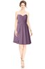ColsBM Jaelyn Mauve Casual Fit-n-Flare Sweetheart Sleeveless Knee Length Ruching Bridesmaid Dresses