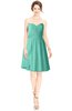 ColsBM Jaelyn Mint Green Casual Fit-n-Flare Sweetheart Sleeveless Knee Length Ruching Bridesmaid Dresses