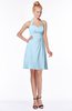 ColsBM Charlee Ice Blue Hippie A-line Halter Sleeveless Knee Length Bridesmaid Dresses