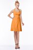ColsBM Charlee Orange Hippie A-line Halter Sleeveless Knee Length Bridesmaid Dresses