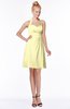 ColsBM Charlee Wax Yellow Hippie A-line Halter Sleeveless Knee Length Bridesmaid Dresses