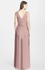 ColsBM Jazmine Blush Pink Gorgeous A-line V-neck Sleeveless Floor Length Ruching Bridesmaid Dresses