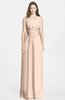 ColsBM Jazmine Fresh Salmon Gorgeous A-line V-neck Sleeveless Floor Length Ruching Bridesmaid Dresses