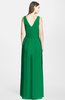 ColsBM Jazmine Green Gorgeous A-line V-neck Sleeveless Floor Length Ruching Bridesmaid Dresses