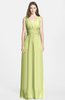 ColsBM Jazmine Lime Sherbet Gorgeous A-line V-neck Sleeveless Floor Length Ruching Bridesmaid Dresses
