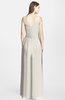 ColsBM Jazmine Off White Gorgeous A-line V-neck Sleeveless Floor Length Ruching Bridesmaid Dresses