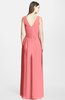 ColsBM Jazmine Shell Pink Gorgeous A-line V-neck Sleeveless Floor Length Ruching Bridesmaid Dresses