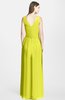 ColsBM Jazmine Sulphur Spring Gorgeous A-line V-neck Sleeveless Floor Length Ruching Bridesmaid Dresses