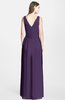 ColsBM Jazmine Violet Gorgeous A-line V-neck Sleeveless Floor Length Ruching Bridesmaid Dresses