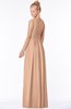 ColsBM Carolyn Almost Apricot Classic V-neck Sleeveless Zip up Ruching Bridesmaid Dresses