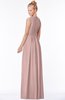 ColsBM Carolyn Blush Pink Classic V-neck Sleeveless Zip up Ruching Bridesmaid Dresses