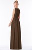 ColsBM Carolyn Chocolate Brown Classic V-neck Sleeveless Zip up Ruching Bridesmaid Dresses