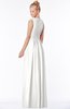 ColsBM Carolyn Cloud White Classic V-neck Sleeveless Zip up Ruching Bridesmaid Dresses