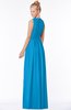 ColsBM Carolyn Cornflower Blue Classic V-neck Sleeveless Zip up Ruching Bridesmaid Dresses