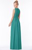 ColsBM Carolyn Emerald Green Classic V-neck Sleeveless Zip up Ruching Bridesmaid Dresses