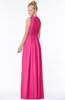 ColsBM Carolyn Fandango Pink Classic V-neck Sleeveless Zip up Ruching Bridesmaid Dresses