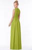 ColsBM Carolyn Green Oasis Classic V-neck Sleeveless Zip up Ruching Bridesmaid Dresses