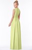ColsBM Carolyn Lime Green Classic V-neck Sleeveless Zip up Ruching Bridesmaid Dresses