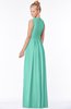 ColsBM Carolyn Mint Green Classic V-neck Sleeveless Zip up Ruching Bridesmaid Dresses
