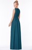 ColsBM Carolyn Moroccan Blue Classic V-neck Sleeveless Zip up Ruching Bridesmaid Dresses