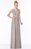ColsBM Carolyn Mushroom Classic V-neck Sleeveless Zip up Ruching Bridesmaid Dresses