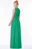 ColsBM Carolyn Pepper Green Classic V-neck Sleeveless Zip up Ruching Bridesmaid Dresses