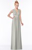 ColsBM Carolyn Platinum Classic V-neck Sleeveless Zip up Ruching Bridesmaid Dresses