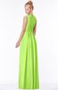 ColsBM Carolyn Sharp Green Classic V-neck Sleeveless Zip up Ruching Bridesmaid Dresses