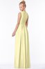 ColsBM Carolyn Soft Yellow Classic V-neck Sleeveless Zip up Ruching Bridesmaid Dresses