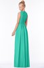 ColsBM Carolyn Viridian Green Classic V-neck Sleeveless Zip up Ruching Bridesmaid Dresses