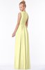 ColsBM Carolyn Wax Yellow Classic V-neck Sleeveless Zip up Ruching Bridesmaid Dresses