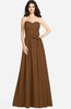 ColsBM Audrina Brown Gorgeous A-line Sweetheart Sleeveless Zip up Flower Plus Size Bridesmaid Dresses