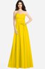 ColsBM Audrina Yellow Gorgeous A-line Sweetheart Sleeveless Zip up Flower Plus Size Bridesmaid Dresses