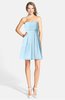 ColsBM Holland Ice Blue Casual Sweetheart Sleeveless Zip up Knee Length Bridesmaid Dresses