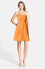 ColsBM Holland Orange Casual Sweetheart Sleeveless Zip up Knee Length Bridesmaid Dresses
