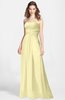 ColsBM Aliana Soft Yellow Simple Sweetheart Sleeveless Zip up Chiffon Bridesmaid Dresses