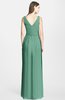 ColsBM Samara Beryl Green  Trumpet Sleeveless Zip up Chiffon Floor Length Bridesmaid Dresses